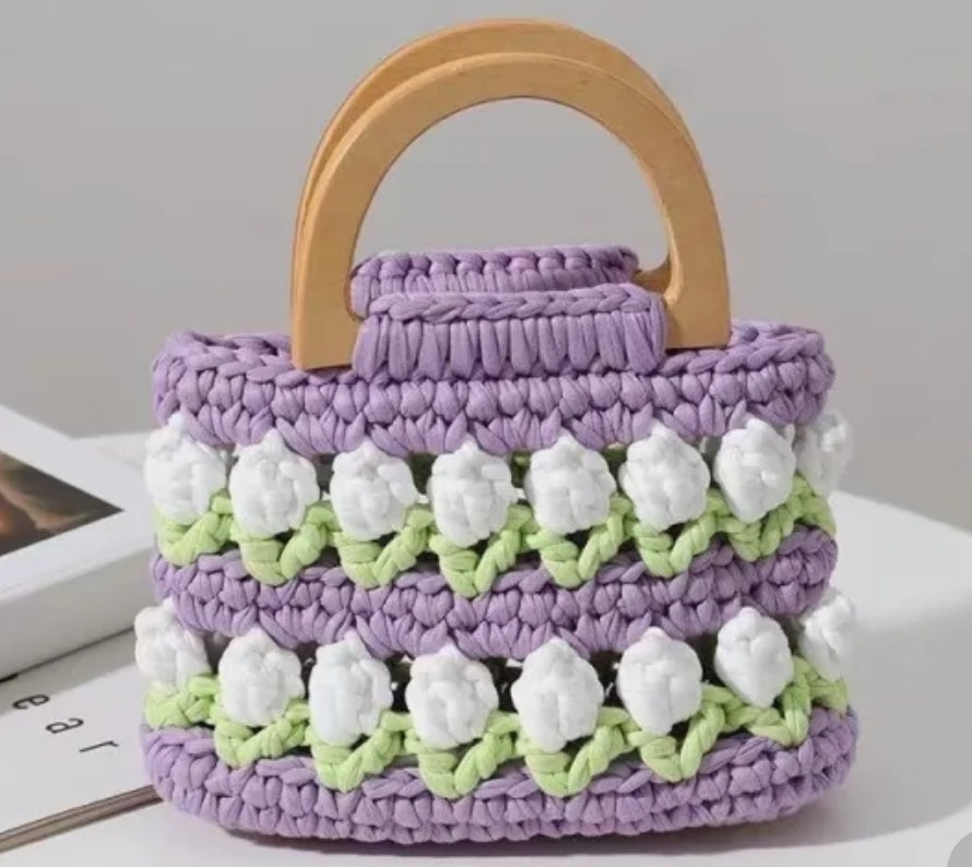 Tulip Bag Crochet pattern---Digital Crochet pattern---Digital PDF file---Instant download pattern---Crochet Pattern Amigurumi