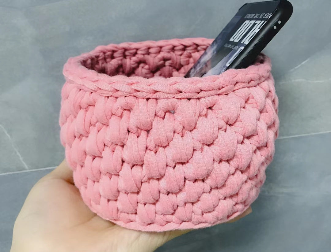 Crocheted Storage Basket, Handmade gift