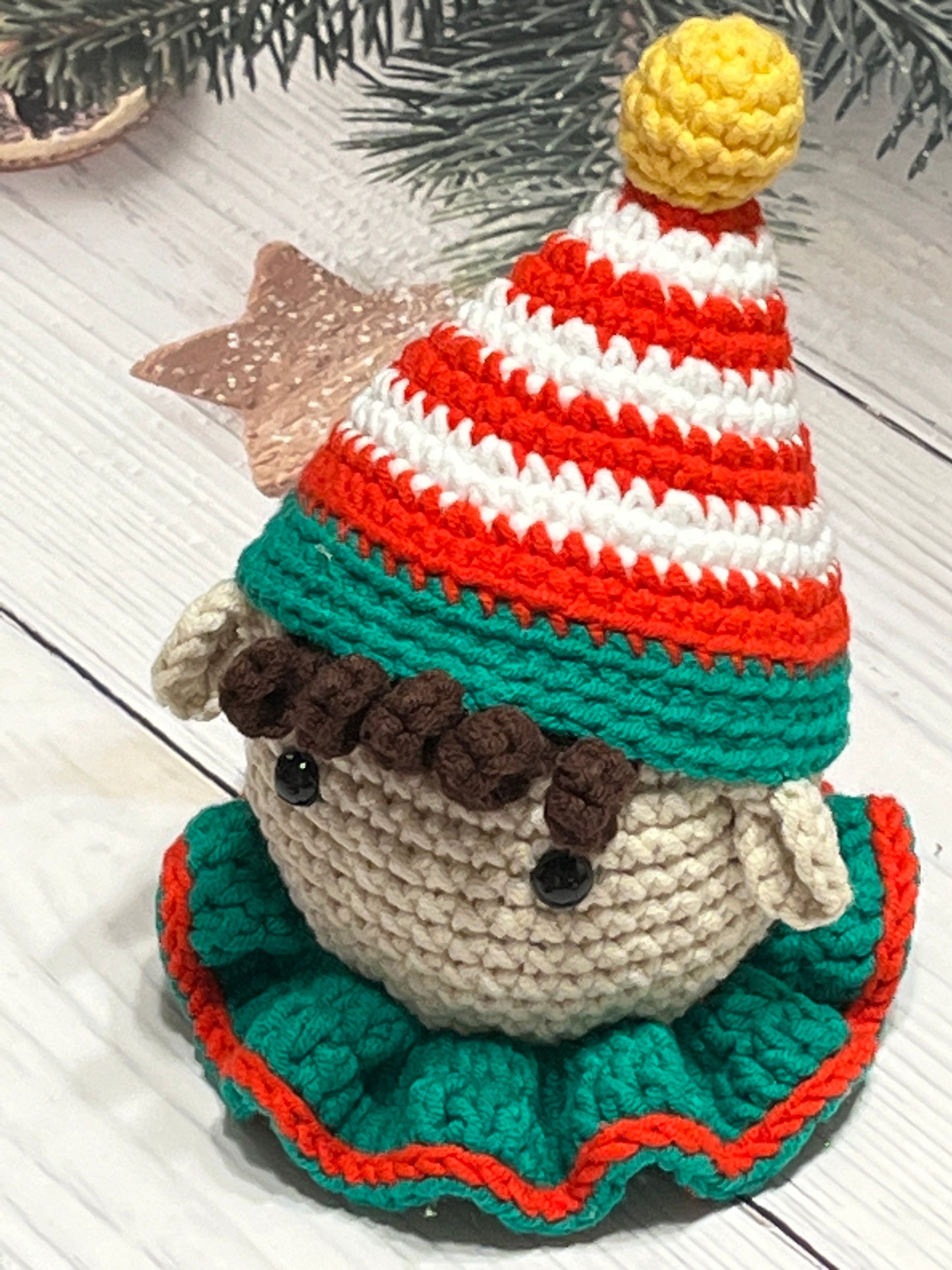 Single or Set of 4 Christmas crochet decor, Christmas ornaments, Christmas gift