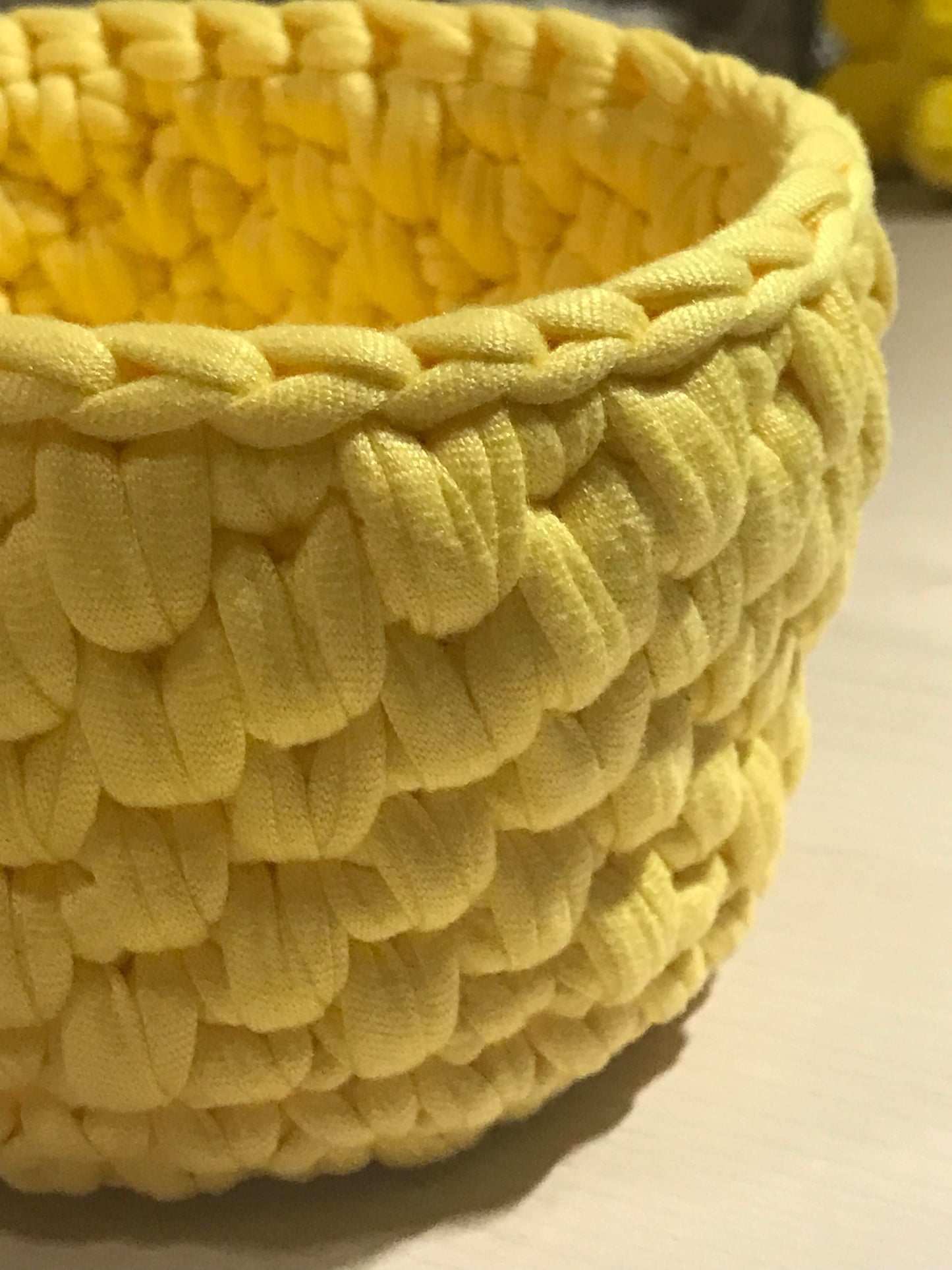 Crocheted Storage Basket, Handmade gift