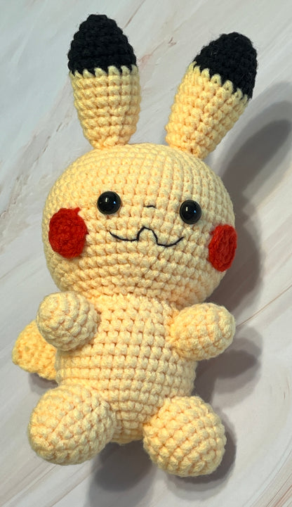 Pikachu crochet plushie, cute crochet Amigurumi, Pikachu Toy, Handmade gift